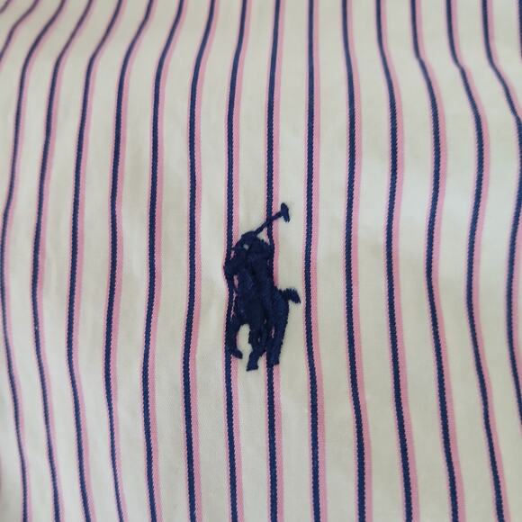 Polo by Ralph Lauren STANTON custom Fit 100% cotton LS dress shirt XL stripe - Picture 3 of 14